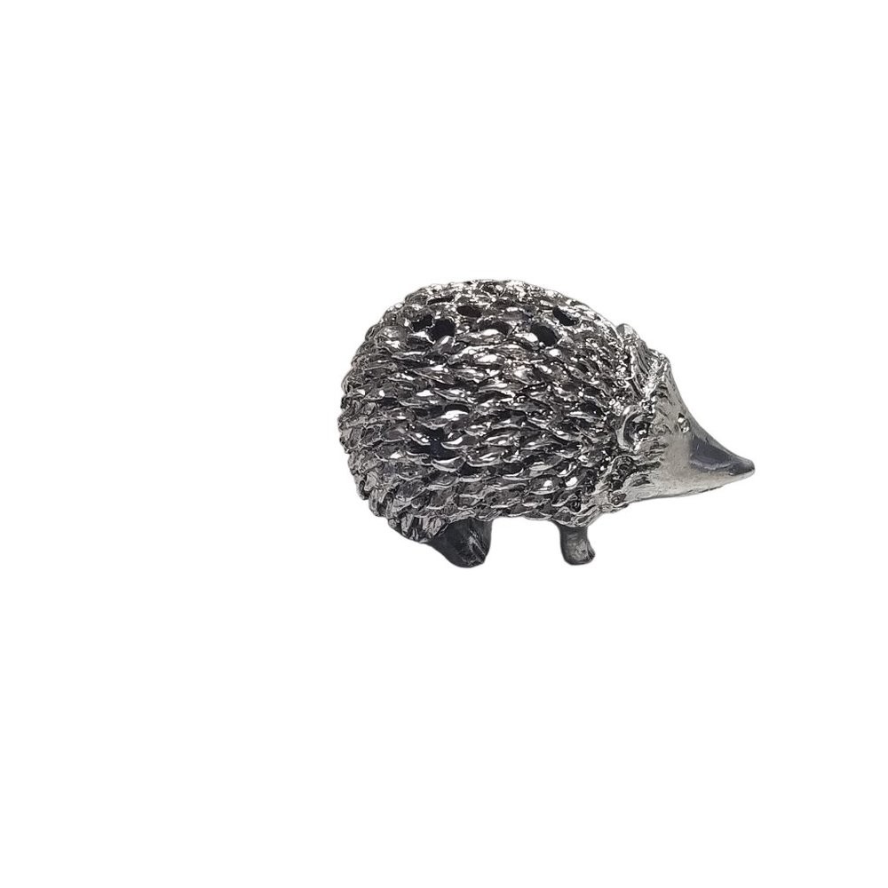 Pewter Hedgehog Toothpick Holder Party Entertainment Tableware